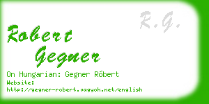 robert gegner business card