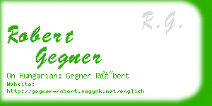 robert gegner business card